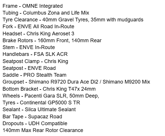 OMNE Integrated Shimano Dura Ace XTR