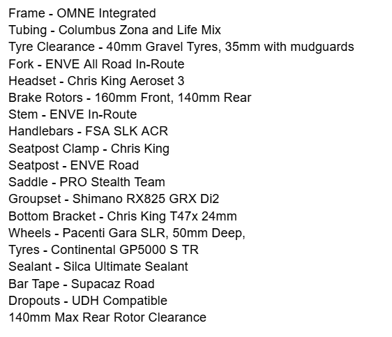 OMNE Integrated Shimano GRX Di2